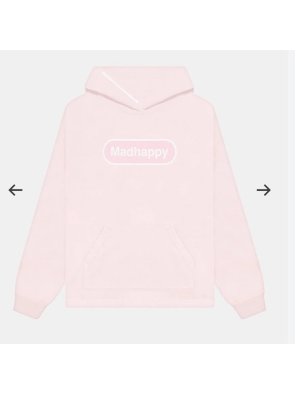 Madhappy classic universal sweatshirt hoodie light pink medium cotton